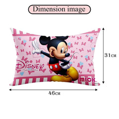 Kid's Disney Mickey & Minnie Pillow For Sleeping, Pink - 12x18 Inches | Cozy & Fluffy Super Soft Pillow, Suitable For All Sleepers, Multipurpose & Comfortable, Breathable - 1 Piece