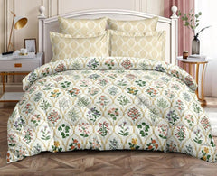 Printed King Size Double Bed Bedsheet With 2 Pillow Cover | 72 X 78 Inches, Multicolor | All Around Elastic Fitted Bedsheet | Softness & Comfortable Rest In Any Season