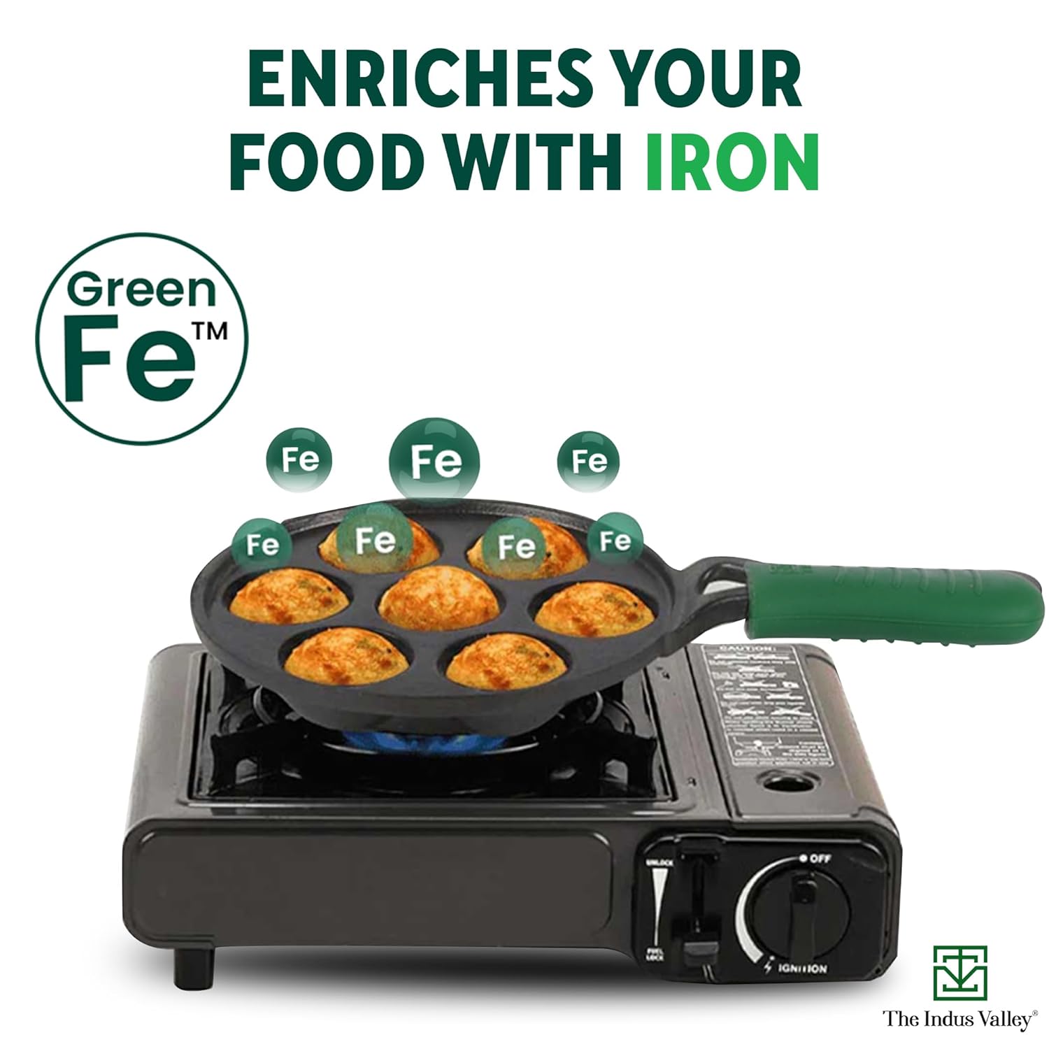 Super Smooth Black Cast Iron Paniyaram Pan With Silicon Grip - Very Small, 7 Pits, 21cm, 8.3 Inch, 1.9 Kg | Nonstick, Pre-Seasoned Appe Or Paddu Pan, 100% Pure & Toxin-Free, No Chemical Coating Super Smooth Black Cast Iron Paniyaram Pan With Silicon Grip - Very Small, 7 Pits, 21cm, 8.3 Inch, 1.9 Kg | Nonstick, Pre-Seasoned Appe Or Paddu Pan, 100% Pure & Toxin-Free, No Chemical Coating