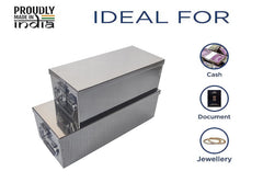 Stainless Steel Locker Boxes Jewellery Boxes Cash Peti Set Of 2 Size - 8 Inch, 10 Inch, Special Feature - Waterproof