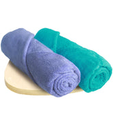 Heelium Bamboo Bath Towel 600 Gsm | Ultra Absorbent | 3x Softer Than Cotton Towels | Pack Of 2 (Iris, Teal)