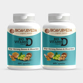 Bioayurveda Bio Vitamin - D Capsule For Strong Bones And Muscles | 60 Capsules , 100gm 0.2lbs, Each Pack Of 2
