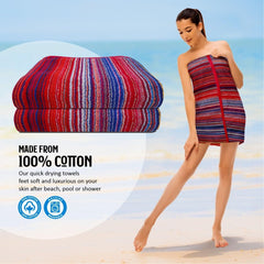 Ambra Linens Highly Absorbent Bath Towels 1 Kg | 100% Cotton, Soft & Plush All Seasons Use, Extra Large Size (Maroon Balsam)- Pack Of 2