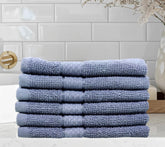 Caslino Small Cotton Face Towels 600 Gsm | Soft & Absorbent Towel For Women & Men - Steel Grey (Pack Of 6)