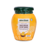 100% Natural Bilona-Churned Hallikar Cow Ghee By Anveshan | High In Vitamins A, D & Healthy Bilona Method Desi Ghee For Skin Care | (150ml) 5.0 Ounce | Jar Pack