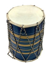 Premium Veraint Rope & Ring Dholak With Steel Fitted Ring - Multicolor | Goat Skin Leather, Heavy Plastic Frame, Cotton Rope For Gripping