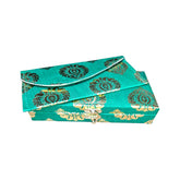 Decorative Printed Cash Box & Money Envelope, Shagun Box, Gift Box, Jewellery Box, Money Box Wedding Gift, Colour - Pine Green, Material - Wood