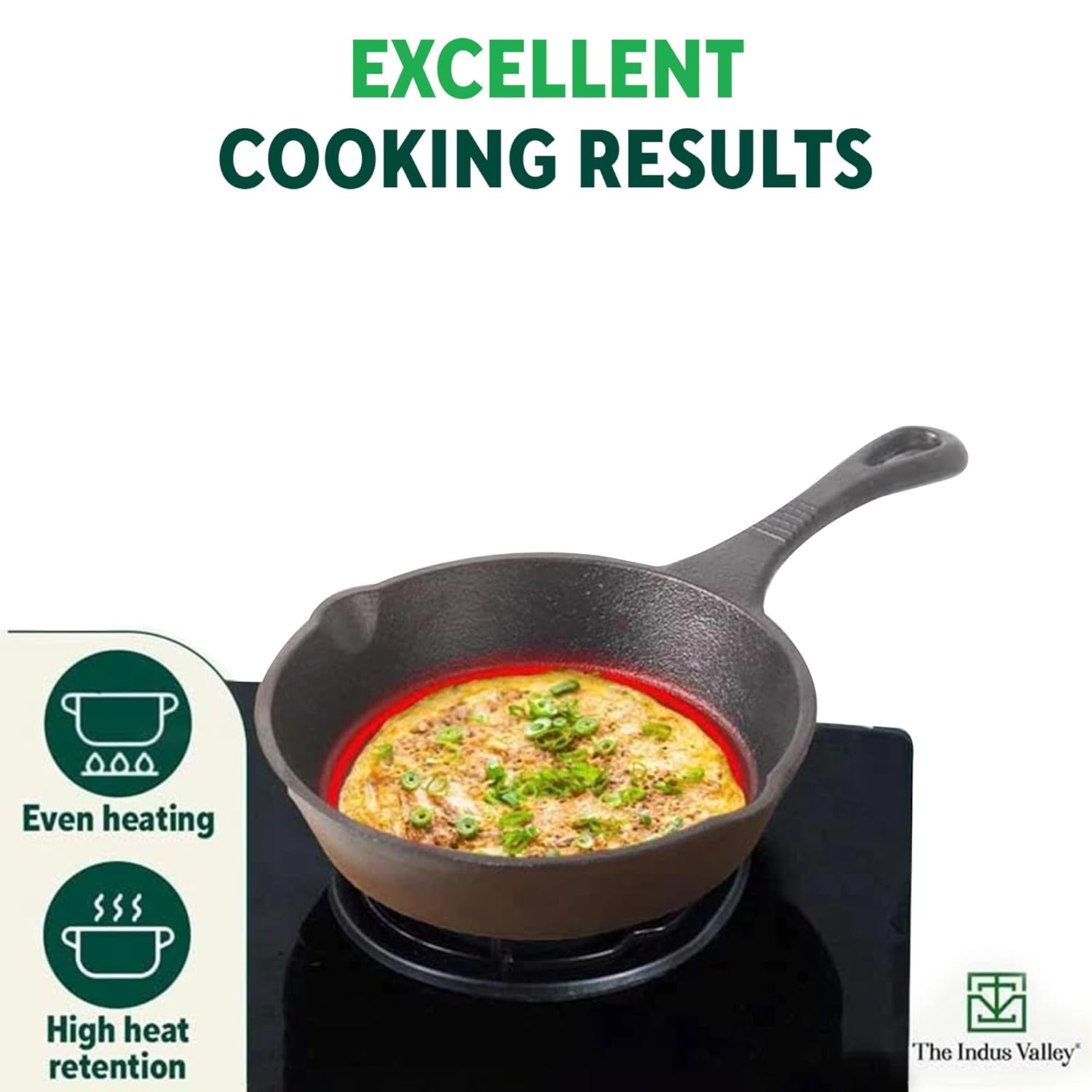 Pre-Seasoned Black Cast Iron Fry Pan Or Skillet With Long Handle - Very Small, 15.2 Cm, 6 Inch, 0.42 Liter, 1.1 Kg | Induction Friendly, Nonstick Fry Pan, 100% Pure & Toxin Free, No Chemical Coating Pre-Seasoned Black Cast Iron Fry Pan Or Skillet With Long Handle - Very Small, 15.2 Cm, 6 Inch, 0.42 Liter, 1.1 Kg | Induction Friendly, Nonstick Fry Pan, 100% Pure & Toxin Free, No Chemical Coating