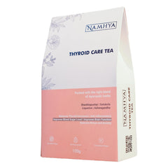 Namhya Thyroid Care Green Tea - 100gm, 3.5 Ounce, 25 Tea Bags | Loaded With Natural Ayurvedic Herbs To Restore Healthy T3, T4 Levels - Reduces Stress & Anxiety | No Added Sugar
