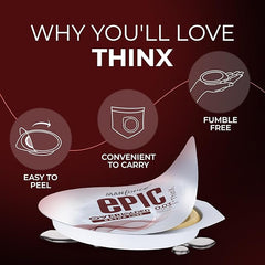 Thinx Overloaded | Ultra Thin Extra Lube Condoms With Easy Peel Pack | 3 Pcs