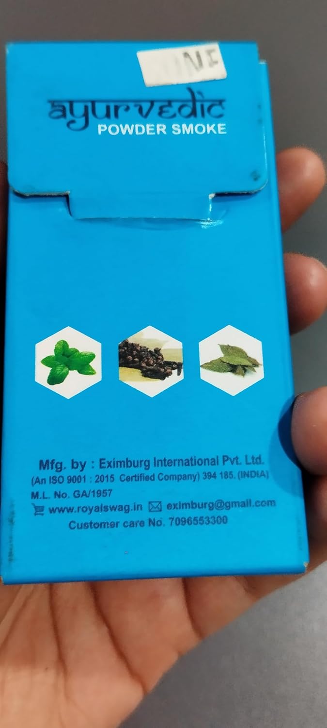 Royal Swag Ayurvedic & Herbal Cigarette, Mint Flavour Smoke For Tobacco Free Cigarettes With Shot Helps In Quit Smoking - (20 Sticks, Small Shot-1) Royal Swag Ayurvedic & Herbal Cigarette, Mint Flavour Smoke For Tobacco Free Cigarettes With Shot Helps In Quit Smoking - (20 Sticks, Small Shot-1)