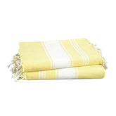 Lane Linen Large Turkish Beach Towel 699 Gsm | Lightweight Towel For Adults Oversized Pool Towels, Absorbent, Quick Dry Durable Sand Proof Beach Towel - Yellow (2 Pack)