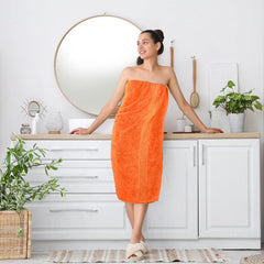 Rewop Microfiber Bath Towels 600 Gsm | Large Size-Super Soft Coral Fleece Bathing Towel With Hook Quick Dry Super Absorbent-Bath Towel For Men & Women (Orange)