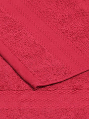 Monte Carlo Solid 2 Bath Towel & 2 Hand Towel 1400 Gsm (Dark Red)