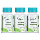 Sprowt Korean Red Ginseng 1000mg Capsules For Men | Supports Brain Function, Boosts Immunity, Energy & Focus | 100 Capsules 150gm 0.3lbs Each Pack Of 3
