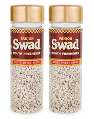 Panjon Swad White Sweet Saunf Mukhwas 240gm, (120gm *2 Bottles) | Digestive Mouth Freshener