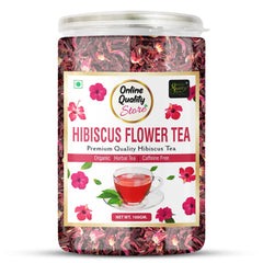 Online Quality Store Hibiscus Flower Tea - 100gm, 3.5 Ounce | Organic Herbal Tea - Premium Quality Hibiscus Tea | Caffeine Free - Use For Iced Tea