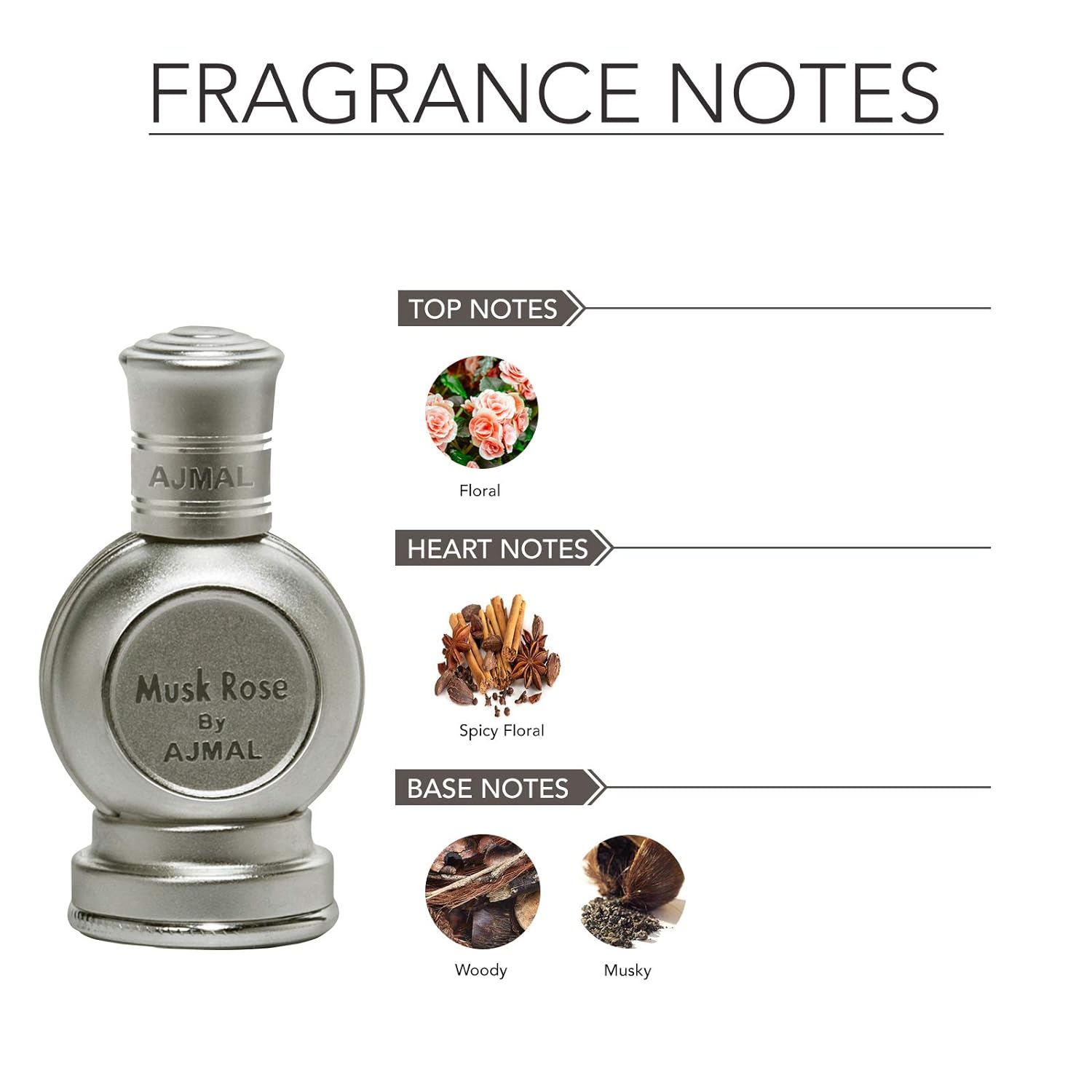 Ajmal Majmua 10ml  0.3 Fl.oz. & Musk Rose Concentrated Perfume Oil 12ml 0.4 Fl.oz. Oriental & Floral Non-alcoholic Attar For Unisex, Woody, Spicy, Fresh Pack Of 2 Ajmal Majmua 10ml  0.3 Fl.oz. & Musk Rose Concentrated Perfume Oil 12ml 0.4 Fl.oz. Oriental & Floral Non-alcoholic Attar For Unisex, Woody, Spicy, Fresh Pack Of 2