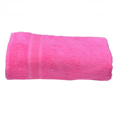 Space Fly Premium Plain Cotton Bath Towels 400 Gsm | Highly Absorbent, Big Size Bath Towel (Pink)