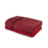 Comforic 100% Cotton Bath Towels 600 Gsm | Large Size Bath Towel For Men & Women Quick Dry, Super Soft & Absorbent Gym Towel, Travel Towel (Fiery Red & Cherrywood)- Pack Of 2