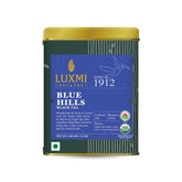 Luxmi Estates Blue Hills Black Tea - 100gm, 3.5 Ounce, 50 Cups | Premium CTC Blended Tea With Leaf - Strong Assam Flavor | Additives Free, High Caffeine Black Tea