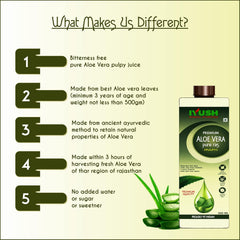 Iyush Herbal Ayurveda Aloe Vera Juice With Pulp For Weight Loss, Skin & Hair, Bitterness Free Thar Aloe Vera Juice | 500ml 1.1lbs Each Pack Of 2