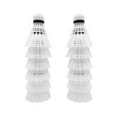 Taktzeit Badminton Nylon Shuttlecocks Birdies For Training And Backyard Family Game | White , Pack Of 12