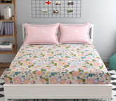 Bedsheet For Queen Size Bed With 2 Pillow Covers - 90 X 100 Inches, Multicolor | Soft, Breathable, Wrinkle Free & Fade Resistant