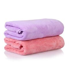 Glivary Microfiber Bath-Soft Towels 640 Gsm | With Hook Quick Dry Super Absorbent-Bath Towel For Men & Women (Pink & Purple) | Pack Of 2