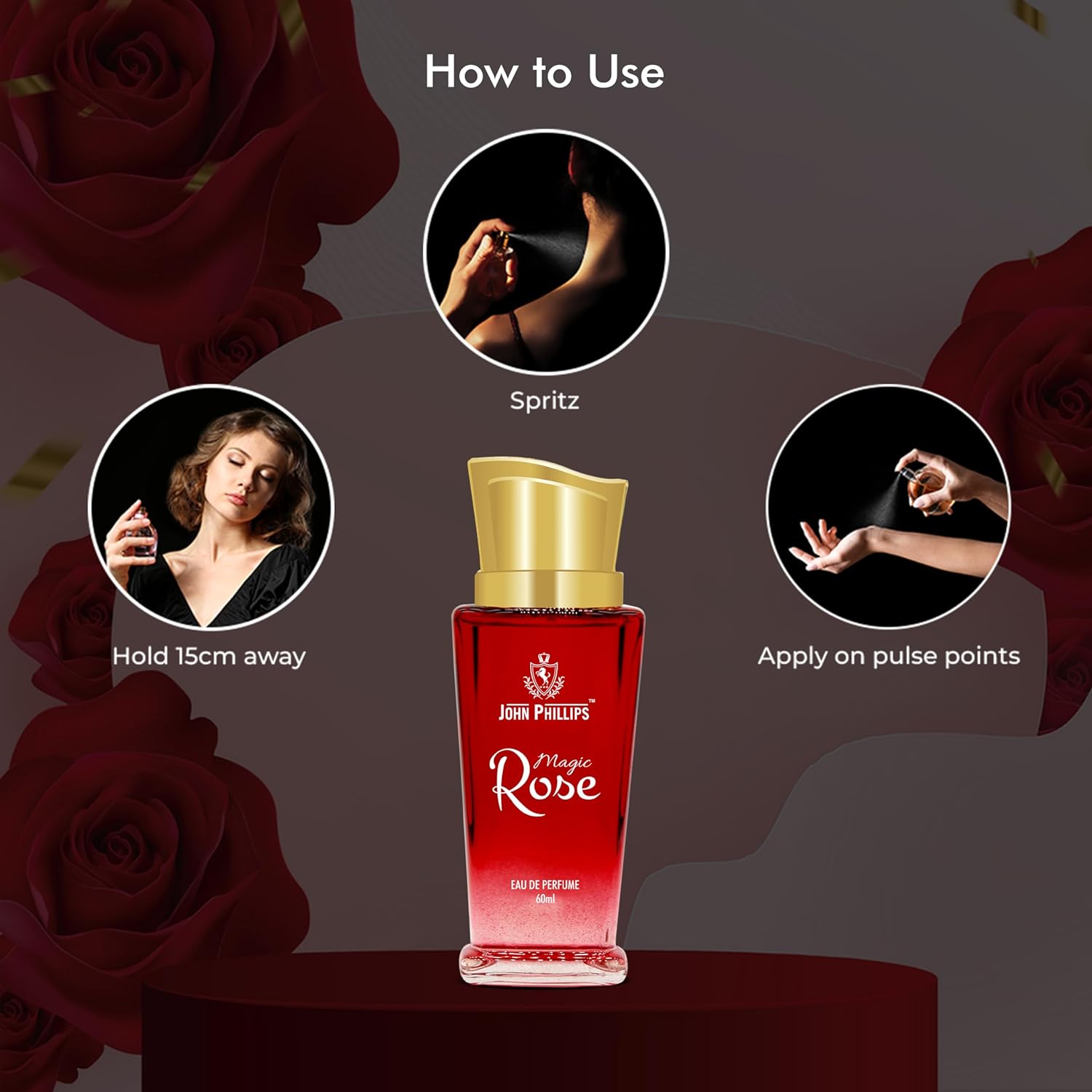 John Phillips Luxury Chocolate & Magic Rose Eau De Parfum 60ml 2 Fl.oz. Each Pack Of 2 For Men & Women John Phillips Luxury Chocolate & Magic Rose Eau De Parfum 60ml 2 Fl.oz. Each Pack Of 2 For Men & Women
