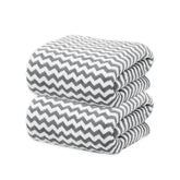Black Gold The Finer Touch Microfiber Zigzag Bath Towel 700 Gsm | Soft & Quick Dry Towel Lightweight & Absorbent Use For Men & Women (Grey) - Pack Of 2
