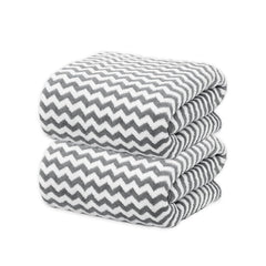 Black Gold The Finer Touch Microfiber Zigzag Bath Towel 700 Gsm | Soft & Quick Dry Towel Lightweight & Absorbent Use For Men & Women (Grey) - Pack Of 2