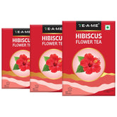 TE-A-ME Hibiscus Flower Tea - Pack Of 3 X 50gm, 1.7 Ounce Each | Hibiscus Flower Tea Boosts Immune System - Caffeine Free, Biodegradable