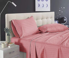 Cotton Bedsheet For Double Bed Queen Size - 90 X 100 Inches, Peach With 2 Pillow Covers | 350 Thread Count | Premium Comfort Bedsheets For Home, Hotels & Guest House