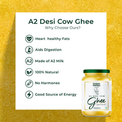100% Pure A2 Desi Cow Ghee By Organic Mandya | Highly Nutritious Helps Keep Your Boost Energy Desi Cow Ghee | (700ml) 23.6 Ounce | Jar Pack