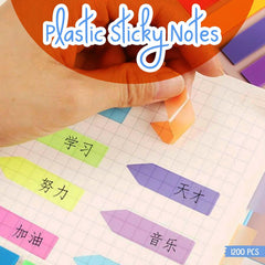 1200 Pcs Sticky Notes, 60 Colorful Waterproof Tabs | Highlighter Strips For Study, Organization