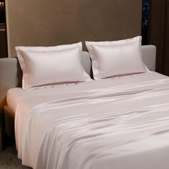 Double Bedsheet With 2 Pillow Covers - 90 X 100 Inches, Blushing Pink | 300 TC Ultra Satin Premium Bedding Set | Gift For Couples, Wedding, Anniversary, Date Night