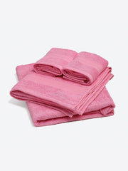 Monte Carlo Solid 2 Bath Towel & 2 Hand Towel 1400 Gsm (Light Pink)