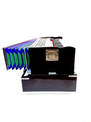 Coupler Folding Portable Harmonium With Carry Bag - 42 Keys, 7 Bellow, 3 1/2 Octaves, Two Reeds (Base- Male), Instant Response Keyboard - No Lag Time