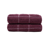 Trident 100% Cotton Luxury Hand Towels 400 Gsm | Super Soft, Easy Care- Everyday, Swim, Pool, Yoga, Travel- Burgundy (Pack Of 2)