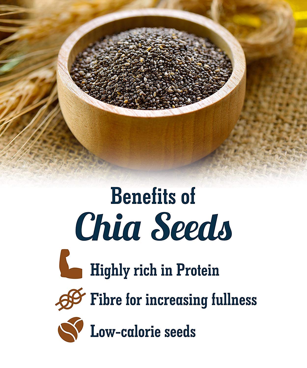 Fruitri Premium Chia Seeds For Weight Manangement Rich In Omega - 3, Supporting Digestive Health & Boost Immunity | 500gm 1.1lbs Fruitri Premium Chia Seeds For Weight Manangement Rich In Omega - 3, Supporting Digestive Health & Boost Immunity | 500gm 1.1lbs