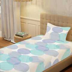 Bedsheet For Single Bed With 1 Pillow Cover | 58 X 90 Inches, Multicolor - 200 Thread Count Soft & Comfortable | Ideal For Bedroom, Guest Room, House