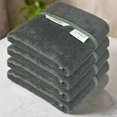 Heelium Bamboo Bath Towel 4x Softer & Quick Drying 400 Gsm (Grey)
