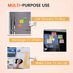 Multicolor Sticky Notes 400 Sheets | 5 Bright Colors - 80 Sheets Each | Ideal For Notes, Study Use