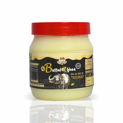 Organic Pure A2 Buffalo Ghee By Growing Villagers | Good Source Of Energy Healthy & Nutrients Desi Ghee For Bones Health | (500ml) 16.9 Ounce | Jar Pack