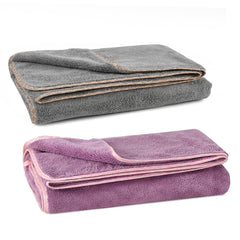 Urbanleaf Microfiber Large Bath Towel Quick Dry Super Absorbent Bath Towel | Towel For Bath, Travel, Gym, Beach, Pool & Yoga (Grey & Purple)