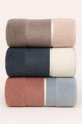 Divyam Microfiber Hand Towel 600 Gsm | Reversible Soft & Absorbent Towels For Bathroom, Kitchen, Gym With Hanging Loop Quick Dry Hand Towel (Grey Pink White)- Set Of 3