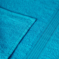 Kopa By Bianca 100% Cotton Soft Terry Face Towel 400 Gsm (Turq) -Pack Of 8