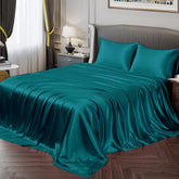 1 Double Bedsheet For Queen Size With 2 Pillow Covers - 90 X 100 Inches, Peacock Green | Perfect For Romantic Night, Excellent Gift For All Celebrations Bedsheet
