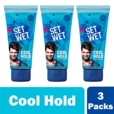 Set Wet Daily Hair Styling Gel For Men Cool Hold , Alcohol Free , Pro Vitamin B5 , Medium Hold 100ml Each 3.4 Fl.oz. | Pack Of 3